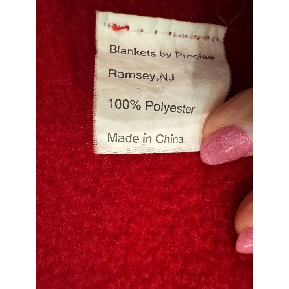 American Red Cross Fleece Blanket Red 58x67‎ Emergency Relief Throw Polyester